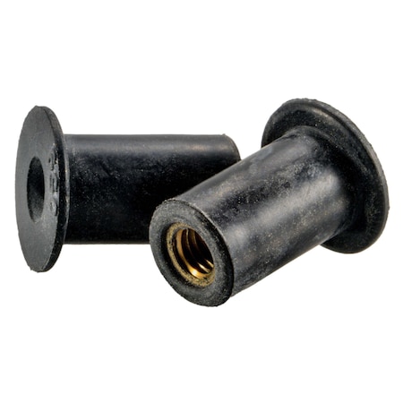 Midwest Fastener Rivet Nut, M5-0.8 Thread Size, 17mm L, Rubber, 8 PK 39472